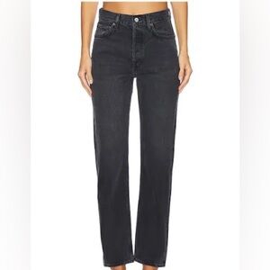 Sunday Best Women's Straight Leg Jeans in Charcoal Black